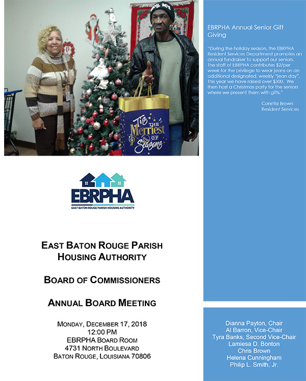 December 17, 2018 Board Meeting Agenda Coversheet