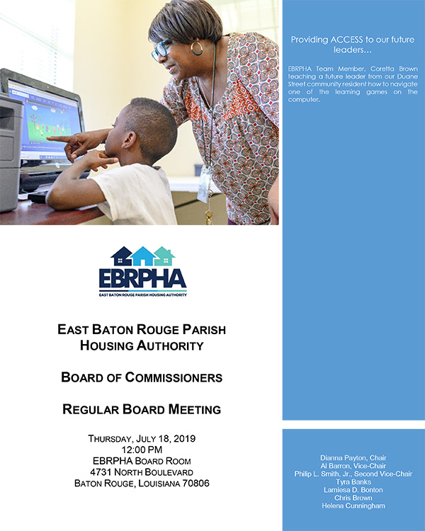 July 18, 2019 Board Meeting Agenda Coversheet