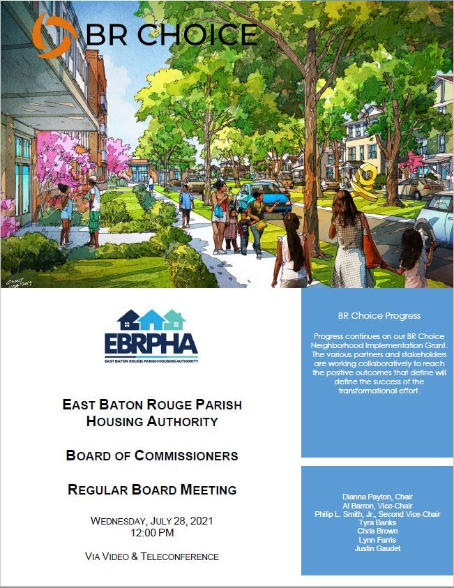 July 28, 2021 Board Meeting Agenda Cover