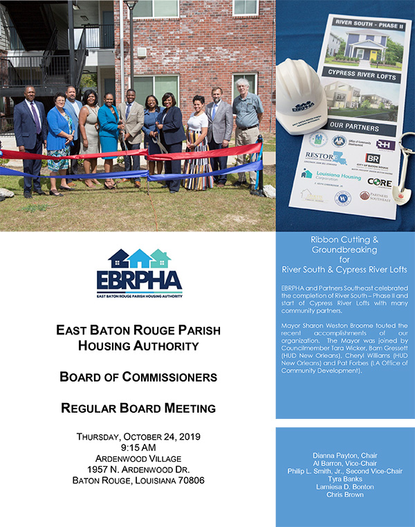 October 24, 2019 Board Meeting Agenda Coversheet