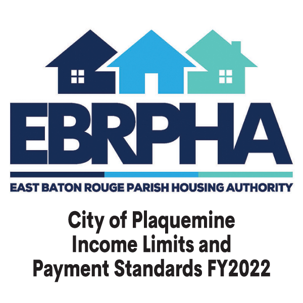 City of Plaquemine Income Limits and Payment Standards FY2022 cover sheet