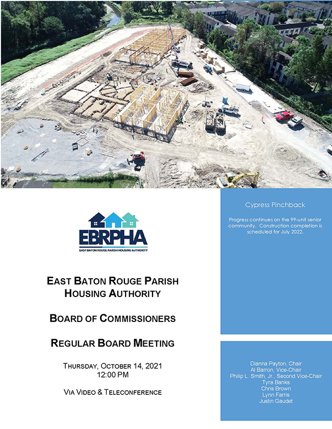 EBRPHA October 14, 2021 Board Meeting coversheet